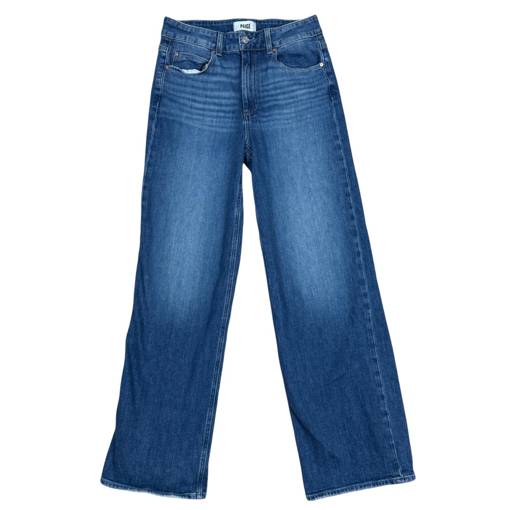 PAIGE Sasha Wide Leg Jeans 29 W29 L31.5 High Rise Medium Wash Denim Classic Boho
